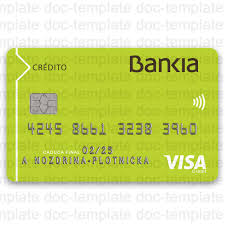 Hhighly detailed glossy credit card. Bankia Credit Card Front Back