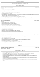 Maintenance supervisor resume examples & samples. Maintenance Supervisor Resume Sample Mintresume