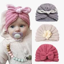 Bandeau Bébé Bonnet Petite Fille Bonnet Turban Tricoté Bébé Fille Chaporama