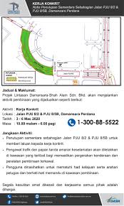 It is a pretty large village, probably a regional center in the cabang county and it should actually be large enough to be defined as a town. Kerja Konkrit Notis Penutupan Sementara Sebahagian Jalan Pju 8 2 Pju 8 5b Damansara Perdana Dash Damansara Shah Alam Elevated Expressway