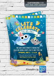 Birthday Invitation Card For 4 Year Old Boy Baby Shark Invitation Baby Shark Birthday Invitation For Boy Etsy Shark Theme Birthday Shark Birthday Invitations Shark Birthday Party Invitation