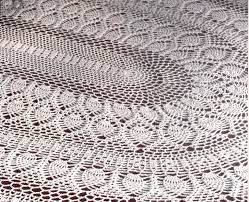Making small crochet doily to decorate your table is a great idea! Oval Pineapple Tablecloth Pattern Vintage Patterns Dazespast Blog