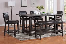 Charcoal tinted glass table top and steel frame promote a classically retro lifestyle. Buy Auburn Charcoal 6 Pc Counter Height Dining Room Part 12231 37 38 Badcock More