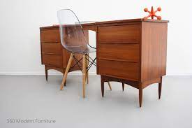Mid Century Modern Desk Table Drawers Console Vintage Retro Sideboard Scandi Retro Furniture Mid Century Sideboard Mid Century Modern Desk