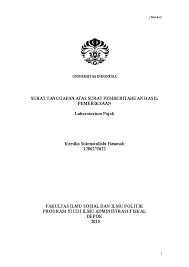 Anda bisa menggunakan format yang biasa saja. Doc Format Surat Tanggapan Atas Surat Pemberitahuan Hasil Pemeriksaan Kartika Sukmatullahi Academia Edu