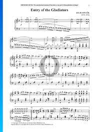 Entry Of The Gladiators Sheet Music Piano Solo Pdf Download Streaming Oktav
