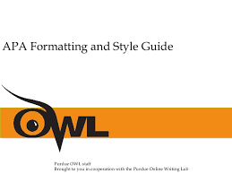 Apa formatting & style guide baker library. Purdue Owl Apa