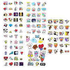 kpop merch bt21 sticker collection pack of 9 amazon in toys games
