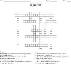 Crossword puzzles c rossword puzzles are an excellent vehicle for cooperative learning. Explorers Crossword Wordmint