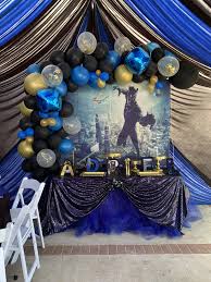 Black Panther Party Theme Black Panther Party Black And Gold Balloons Black Balloons