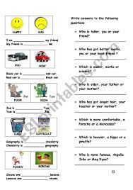 Comparative Adjectives Worksheet In 2020 Comparative Adjectives Comparative Adjectives Worksheet Adjective Worksheet
