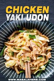 Frozen udon noodles are known for their pleasantly chewy texture. Chicken Yaki Udon Recipe Video Masalaherb Com