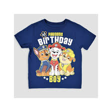 Paw Patrol Birthday Boy T Shirt Toddler Boys Paw Patrol Pawsome Birthday Boys Short Sleeve T Shirt Blue 4t Paw Patrol Birthday Shirt Birthday Boy Shirts Toddler Boy Birthday
