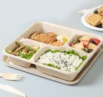 Sugarfiber 4-Compartment Lid Disposable Food Trays ...