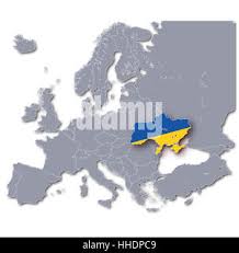 Im november 2013 begannen in kiew die massendemonstrationen für eine annäherung der ukraine an die eu. Karte Von Europa Ukraine Stockfotografie Alamy