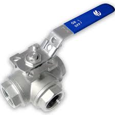 MONVA, Válvula de Bola 3 Vías Tipo L Inoxidable con mounting ...