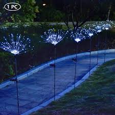 The right landscape lighting can enhance the trees, gardens or other features in your yard and provide security along a walkway or around a deck. Diy Flowers For Walkway Patio Backyard Firework Stake Landscape Starburst Fairy Lighting 150 Led Waterproof 8 Flash Modes Copper Wire String Multi Color 1pc Ooklee Outdoor Solar Garden Lights Post Lights Lighting