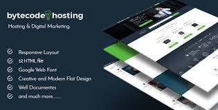 Bytecode Host Responsive Hosting Template Themeforu Com Webdesign Website Des D Portfolio Website Template Website Template Psd Template Website
