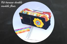 Kit Trousse Double Compartiments Roussette A L Orange En 2020 Trousse Double Trousse Kit