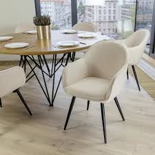 Check spelling or type a new query. Chaise Salle A Manger Chaise Tapissee Bill Beige Noir Pieds En Acier Dossier Arrondi Accoudoirs Cdiscount Maison