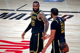 The pairing of anthony davis, left, and lebron james on the lakers has been just as formidable as everyone expected.credit.richard mackson/usa today sports, via reuters. Nba Finals Los Angeles Lakers Lebron James Anthony Davis Arrive At Shaq Kobe Heights In Victory Broadcast Cover