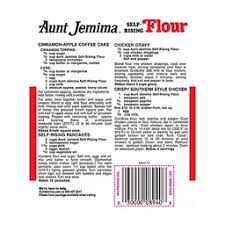 0 g sat fat (0% dv); . Aunt Jemima Flour Self Rising Flour Corn Meal Starch Foodtown