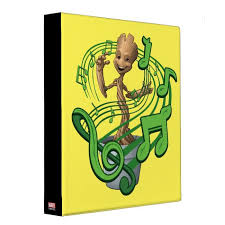 Guardians Of The Galaxy Baby Groot Music Notes 3 Ring Binder Zazzle Com Baby Groot Guardians Of The Galaxy Music Notes