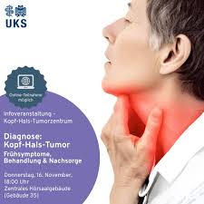 Am 16. November informiert das Kopf-Hals-Tumorzentrum über die Diagnose  Kopf-Hals-Tumor und klärt über Frühsymptome, Behandlung und Nachsorge auf.  Es ist die Anlaufstelle für Patient*innen mit unterschiedlichsten  Krebserkrankungen im Bereich des Halses und