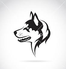 Silhouette Of A Dog Siberian Husky Vector By Yod67 On