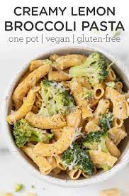 Creamy Lemon Broccoli Pasta Recipe One Pot Vegan Recipe In 2021 Pasta Recipes Healthy Pasta Recipes Clean Eating Healthy Pasta Recipes