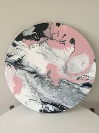 Acrylic Fluid Art Blush Pink Black White Grey On Canvas My Art For Sale Acrylic Art Resin Art Painting Pink Painting