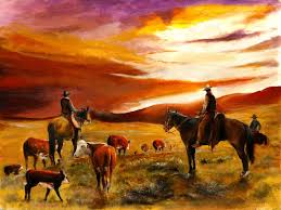 Cattle Drive Limited Edition Canvas Print Open Range Cowboys By Patrick Rahming Western Art West Art Art
