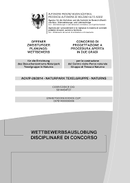 WETTBEWERBSAUSLOBUNG DISCIPLINARE DI CONCORSO