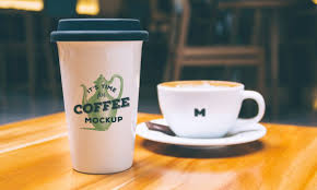 Free Psd Mockup To Make A Preview Of Your Coffee Logo Design As Realistic And Naturally As Possible It S Time For Coffee Mockup Down Mugs Coffee Coffee Mugs