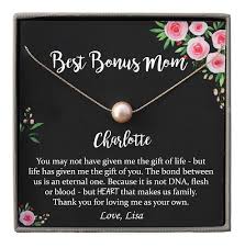Amazon.com: Personalized Bonus Mom Gifts, Stepmom Necklace with Meaningful  Message : Handmade Products