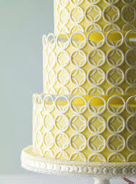 Pin By Holiday Inn Singapore Atrium On Extraordinary Cake And Cookie Decorating Patterned Cake Yellow Wedding Cake Modern Wedding Cake