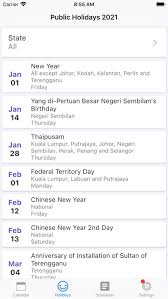 Malaysia has a total of 66 holidays in 2020. Malaysia Calendar 2021 Holiday By Apicel Plt