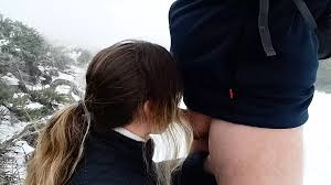 Emergency Public Blowjob on a Highway to Warm up: Spanish Amateur Porn