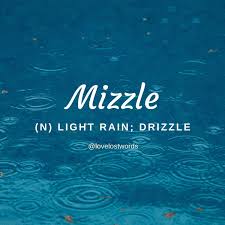 Mizzle Unusual Words Uncommon Words Rain Words
