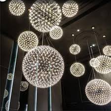 Modern led lighting fixture pendants rods and cones function. Lukloy Modern Firework Led Pendant Lights Chandeliers Lighting Stainless Steel Large Ball Hanging Lamp For Hotel Hall Lustre Pendant Lamp Led Pendant Lamplamp For Aliexpress