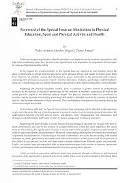 The international journal of behavioral nutrition and physical activity. Pdf Foreword Of The Special Issue On Motivation In Physical Education Sport And Physical Activity And Health