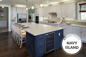 Here, ten navy blue kitchen cabinets and other trends we're absolutely loving. Schumacher Homes Pa Twitter Let Your Kitchen Be An Extension Of Your Personality Navy Blue Islands With Contrasting Perimeter Cabinets And White Quartz Add Instant Character And A Custom Look To A