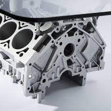Engine block coffee table hand made and custom made by order, $950.00. Blockhead Designs Engine Block Coffee Table Burnt Orange Blockhead Designs Touch Of Modern