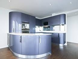 Check spelling or type a new query. Ultra Modern Blue Kitchen With Curved Counter Top Purple Kitchen Interior Kitchen Cabinets Pictures Kitchen Cabinet Design Photos