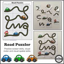 Road Puzzler Visual Spatial And Visual Motor Freebie Your Therapy Source Visual Perceptual Activities Visual Motor Activities Visual Perception Activities