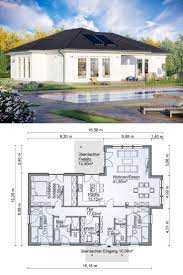 Modern Country Style Architecture Design House Plan Bungalow Sh 160 Wb Dream Home Ideas With Open Floor Layout By Sca Home Fashion Bungalovlar Zemin Planlari