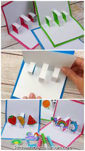 Repeat the same on other side and fold the card. Build Your Own 3d Card With Free Pop Up Card Templates The Kitchen Table Classroom Pop Up Card Templates Diy Pop Up Cards Cards Handmade