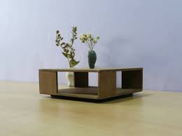 Groundpiece Square Low Table 1 12 Scale Model Collectible Miniature Furniture Modern Design By Mini Contemporary Coffee Table Coffee Table Square Low Tables
