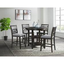 Lennox round 5 piece dining set with upholstered chairs. Dining Room Dining Room Sets Amherst 5 Pc Counter Height Dining Set At Marcus Furniture