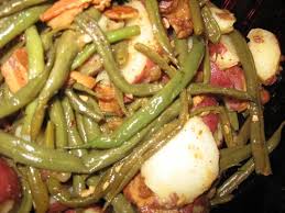 Emerils Southern Style Green Beans With Bacon And New Potatoes Recipe Food Com Green Beans Green Beans With Bacon Bacon Recipes